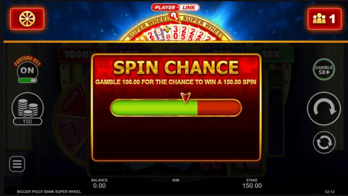 โอกาสสปิน Bigger Piggy Bank Super Wheel